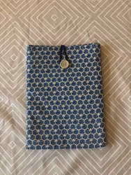 Book Sleeve Blue Flowers