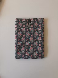 Book Sleeve Grey Skull Large