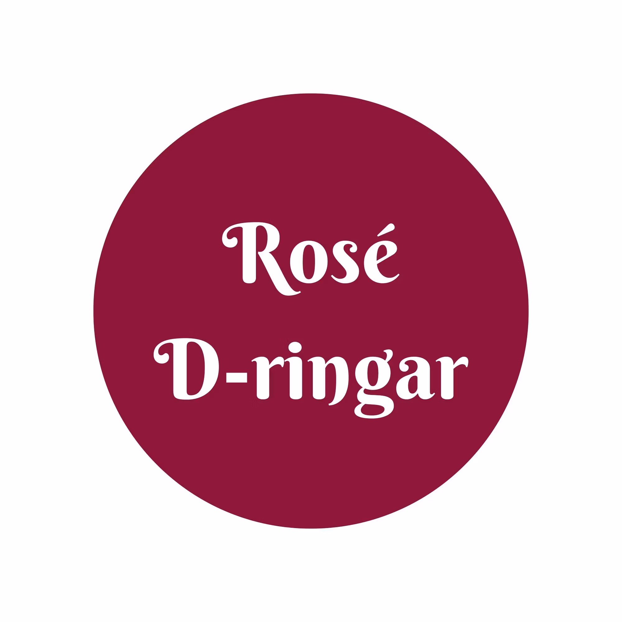 Rosé D-ringar - Sofias PysselParadis
