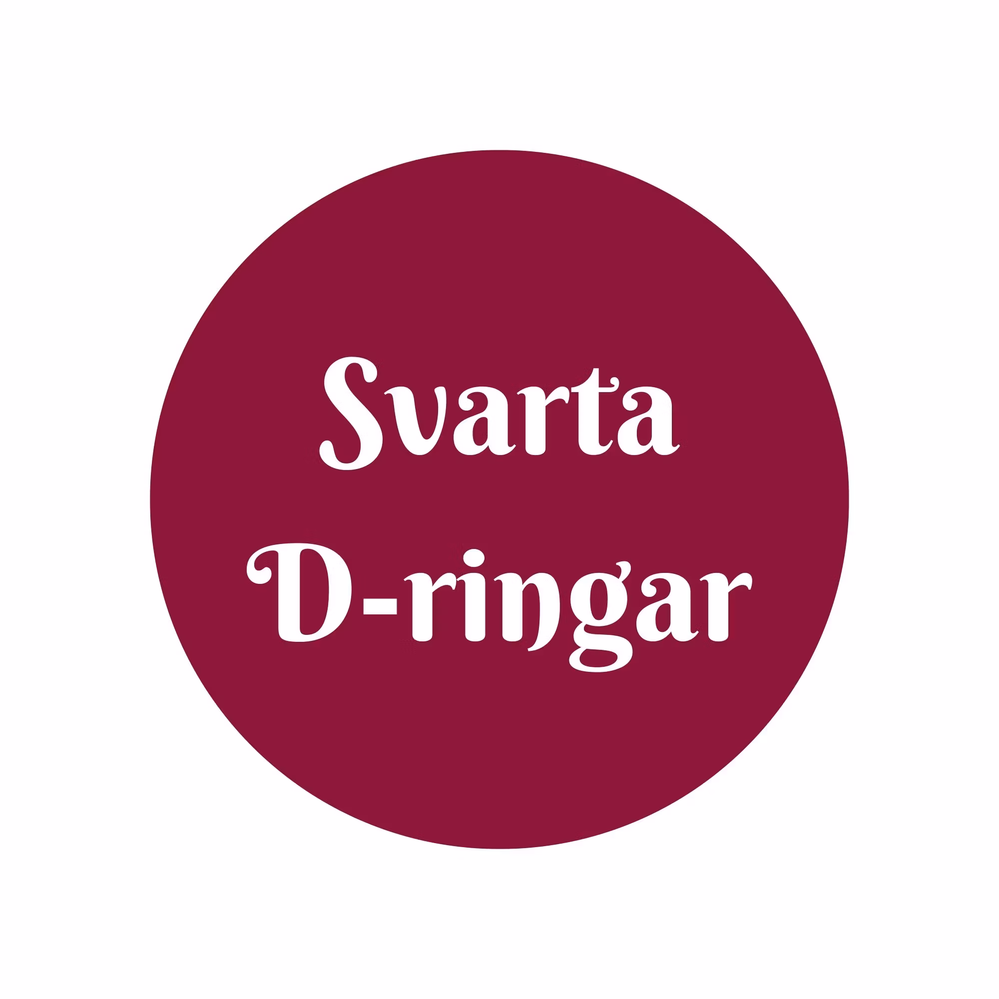 Svarta D-ringar - Sofias PysselParadis