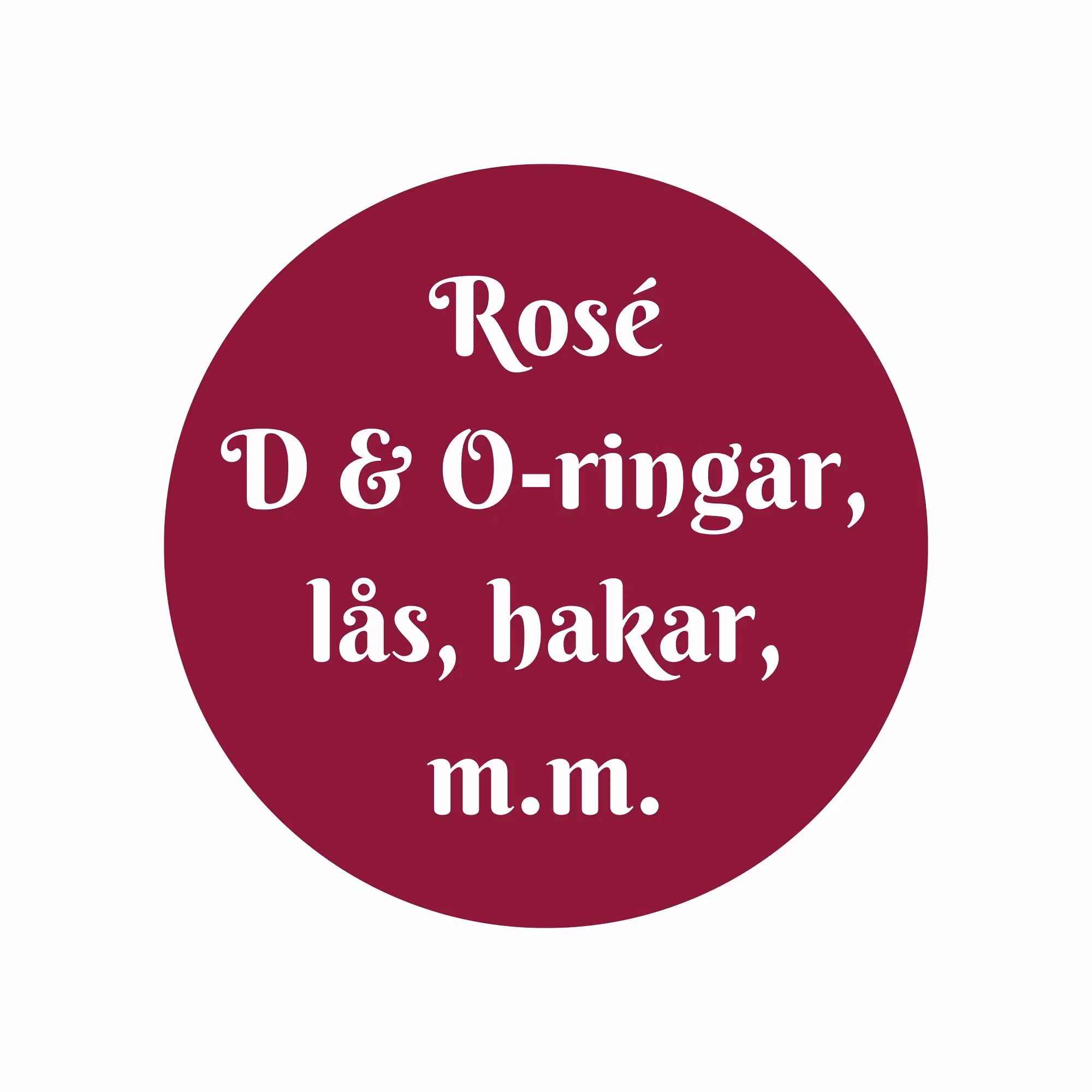 Rosé D & O-ringar, lås, hakar, m.m. - Sofias PysselParadis