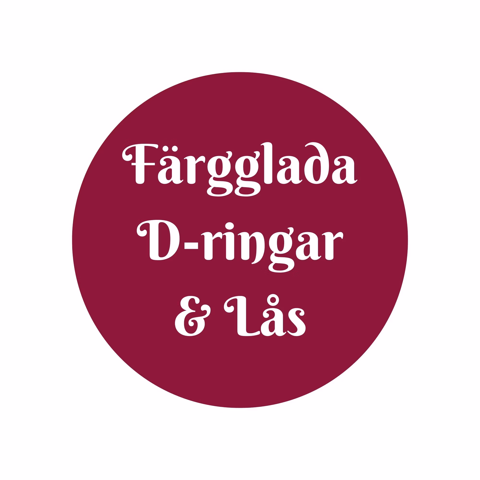 Färgglada D-ringar och Lås - Sofias PysselParadis