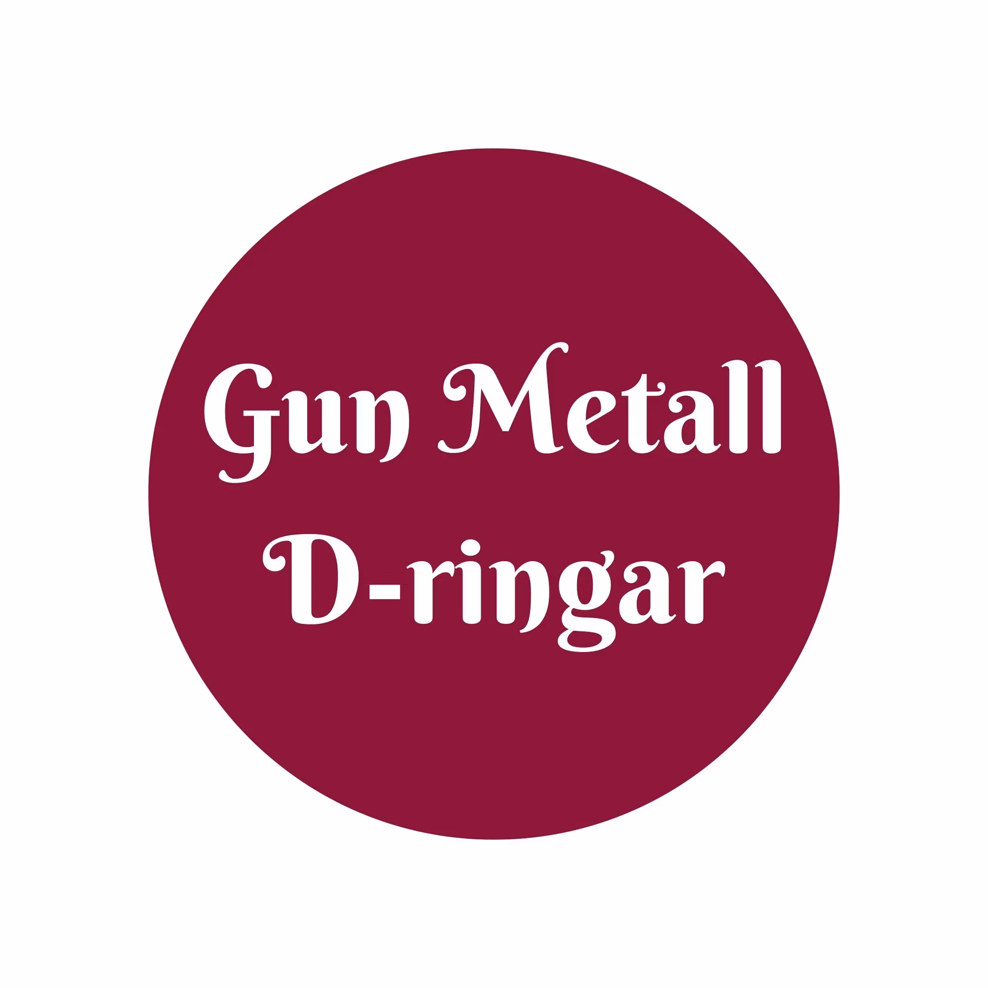 Gun Metall D-ringar - Sofias PysselParadis