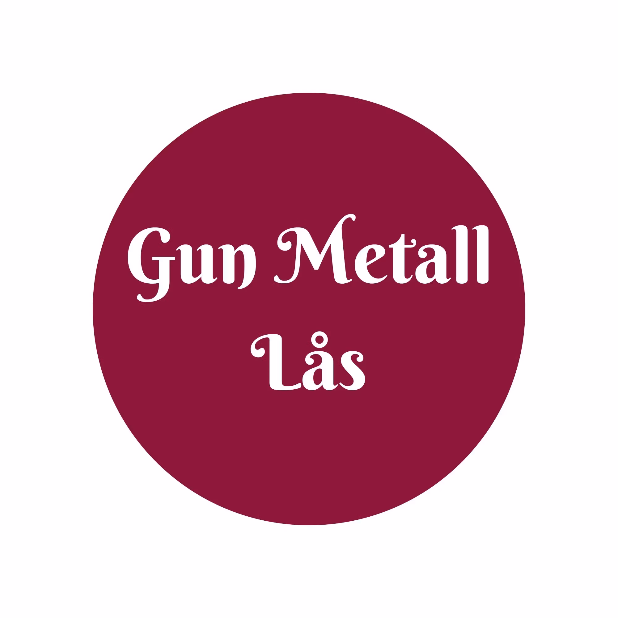 Gun Metall Lås - Sofias PysselParadis