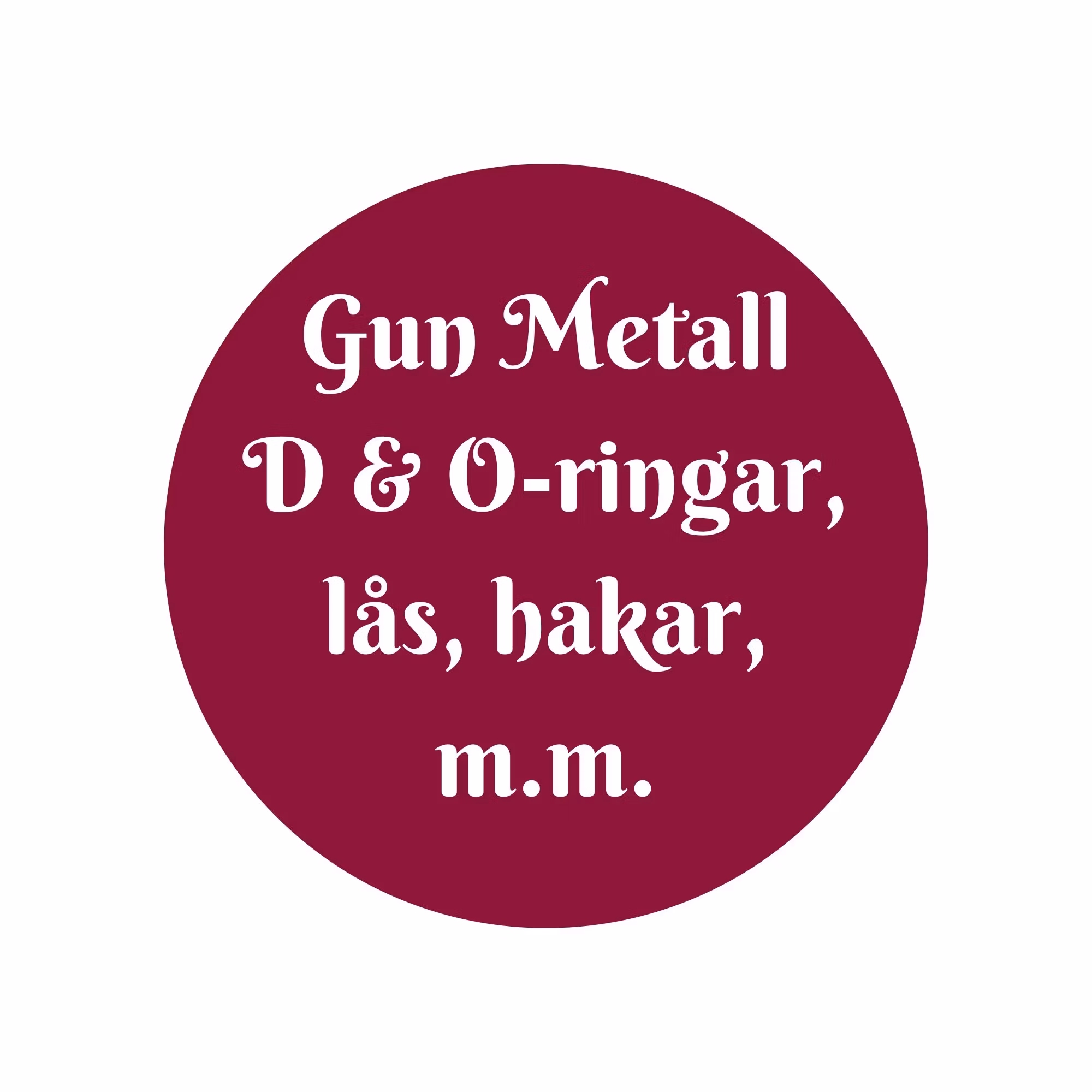 Gun Metall D & O-ringar, lås m.m. - Sofias PysselParadis
