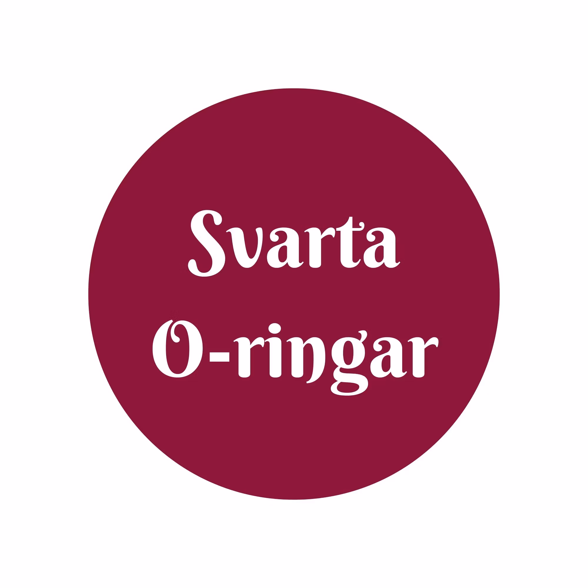 Svarta O-ringar - Sofias PysselParadis