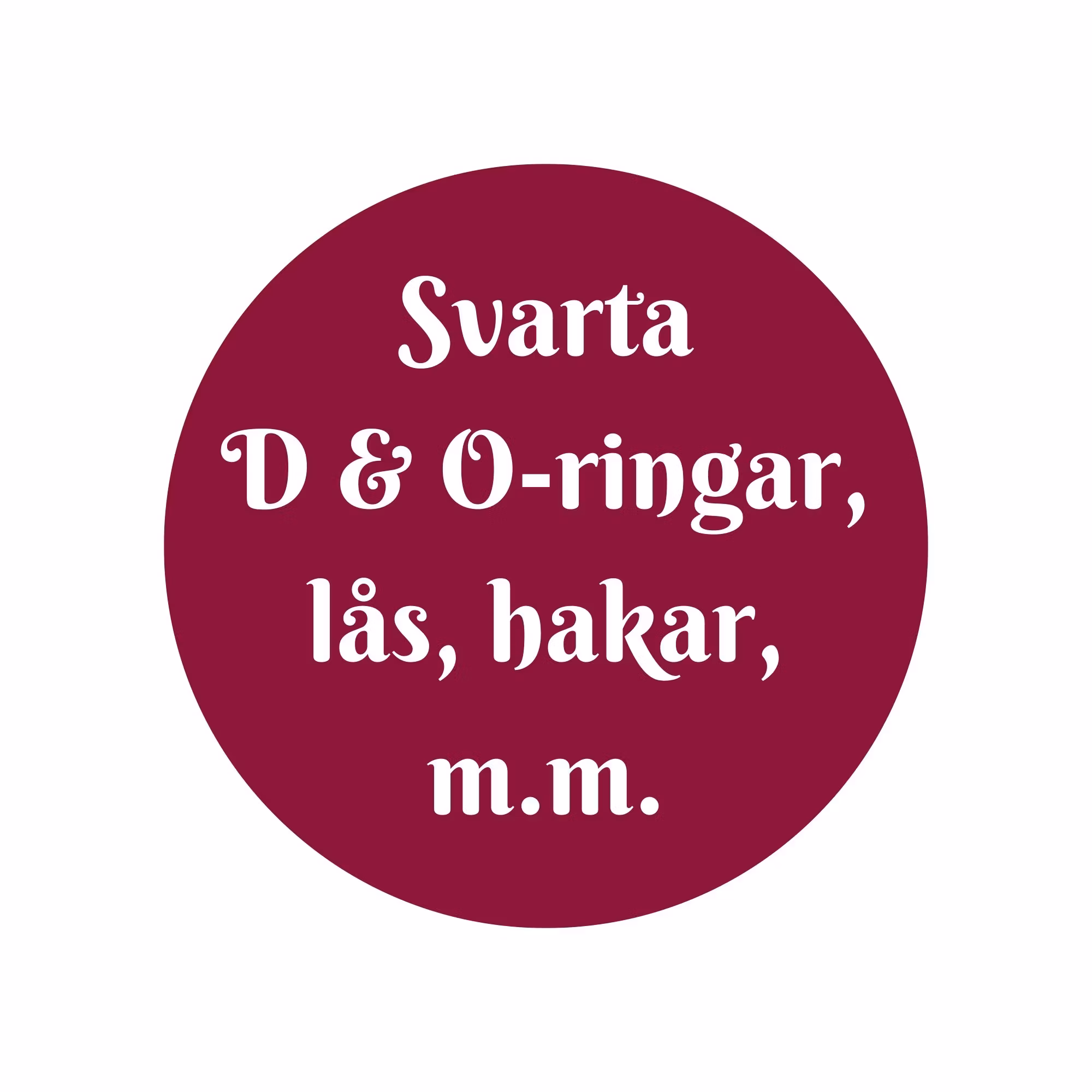 Svarta D & O-ringar, hakar, lås, m.m. - Sofias PysselParadis