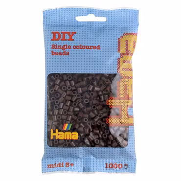 Hama Midi Mörkbrun no.12 - 1000 st