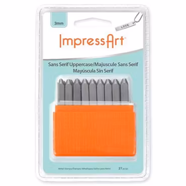 ImpressArt - Basic Metal Stanspaket 3mm Versaler