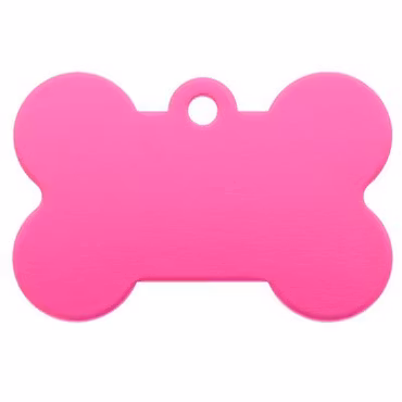 Namnskylt med hundben i aluminium 'Rosa' - 37 mm