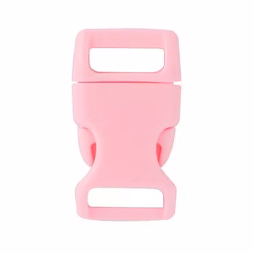 Snäpplås plast i Ljusrosa 16 mm 5/8 (M)