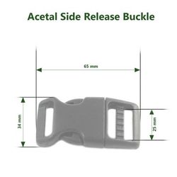 Snäpplås Acetal Side Release Heavy Duty 25 mm