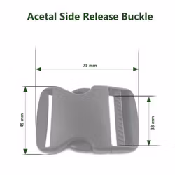 Snäpplås Acetal Side Release Heavy Duty 38 mm