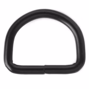 D-ring i Svart 25 x 4 mm