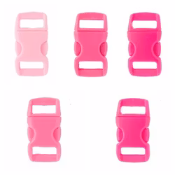 Snäpplås plast i Neonrosa 10 mm 3/8 (S)