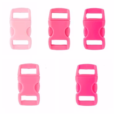 Snäpplås plast i Pastellrosa 10 mm 3/8 (S)