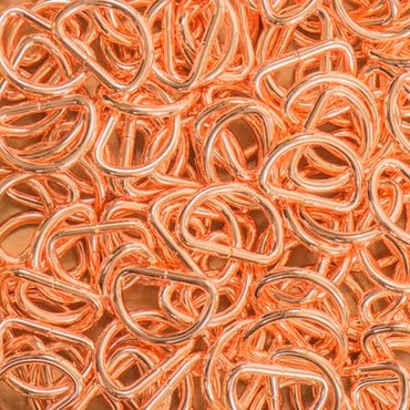 D-ring i Roséguld 16 x 3 mm