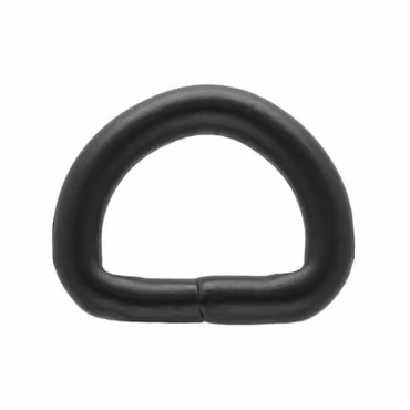 D-ring i Svart 10 x 2 mm