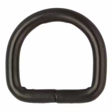 D-ring i Svart 20 x 4 mm