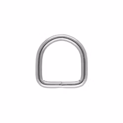 D-ring Nickelpläterad 12 x 2 mm