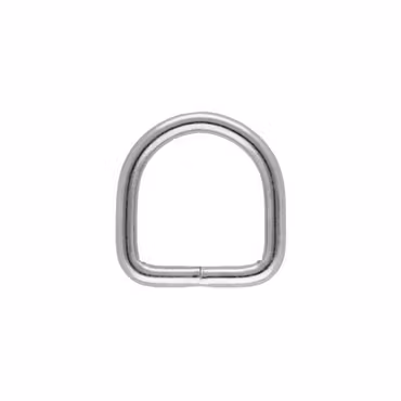 D-ring Nickelpläterad 12 x 2 mm