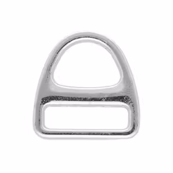 Sele Trekant D-ring 15 x 3 mm 'Nickelpläterad'