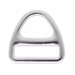 Sele Trekant D-ring 20 x 4 mm 'Nickelpläterad'