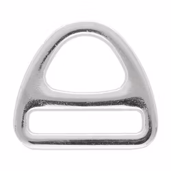 Sele Trekant D-ring 25 x 4 mm 'Nickelpläterad'