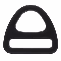 Sele Trekant D-ring 25 x 4 mm Svart