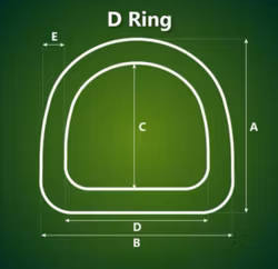 D-ring i Roséguld 26 x 4 mm