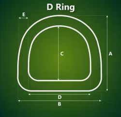 D-ring i Roséguld 20 x 3 mm