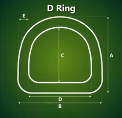 D-ring i Roséguld 13 x 3 mm