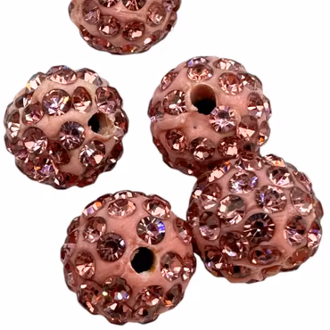 Strasspärlor - Rosa 2 stycken, 4 mm