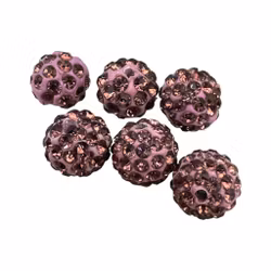 Strasspärlor - Ljuslila 2 stycken, 4 mm