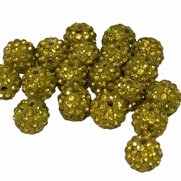 Strasspärlor - Olivgröna 2 stycken, 4 mm