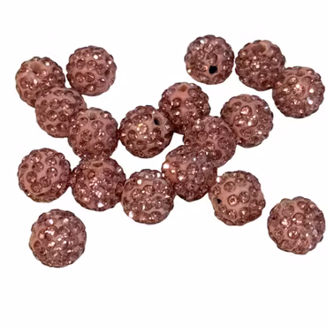 Strasspärlor - Rosa 2 stycken, 4 mm