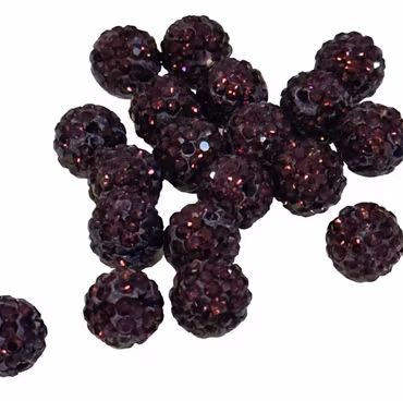 Strasspärlor - Mörklila 2 stycken, 4 mm