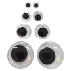 Goggly Eyes Mellan Små 5 par/10 st ø 10 mm