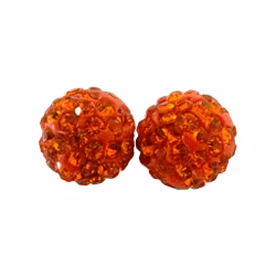Strasspärlor - Orangea 2 stycken, 4 mm