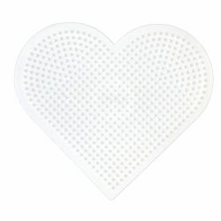 Hama Midi Pärlplatta Stort hjärta Vit