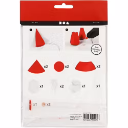 Mini DIY Kit 1 Förp., Tomtenissar, Röd