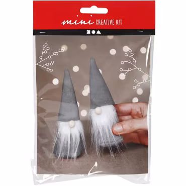 Mini DIY Kit 1 Förp., Skandinavisk Tomte, Grå