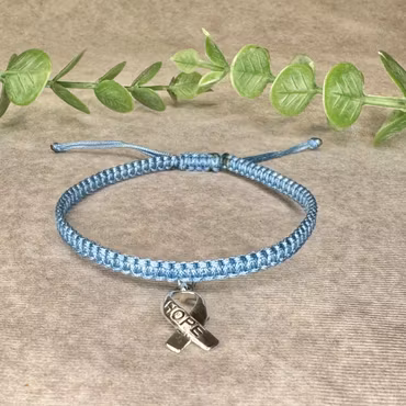 Blå Bandet armband Ljusblå Hope