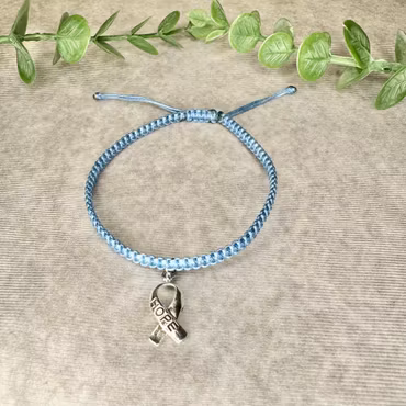 Blå Bandet armband Ljusblå Hope