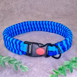 Blått Hundhalsband med Säkerhetsspänne – ø 40 cm
