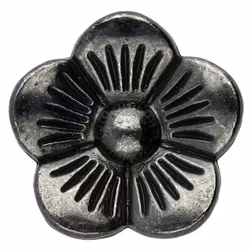 Slider Pärla Blomma - Gun Metal