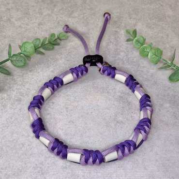 Pastellila/Mörklila Fästinghalsband – Naturligt skydd med EM®-keramik