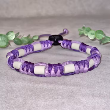 Pastellila/Mörklila Fästinghalsband – Naturligt skydd med EM®-keramik