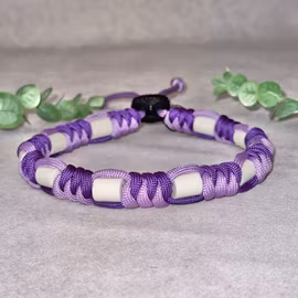 Pastellila/Mörklila Fästinghalsband – Naturligt skydd med EM®-keramik