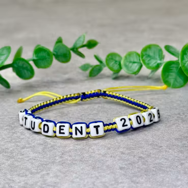 Student 2025 – Armband i blågult